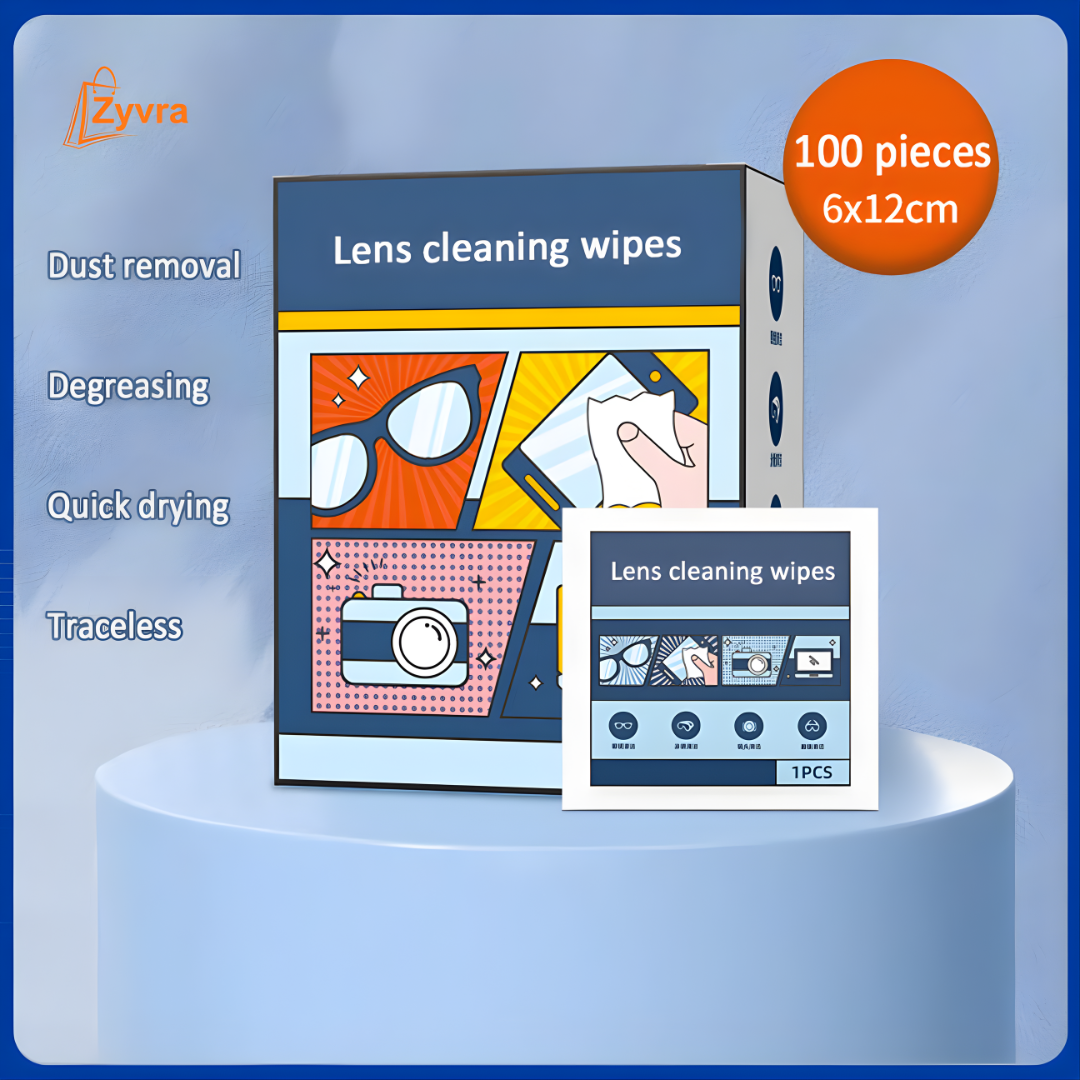 Lens Wipes Glasses mobile phone screen lens cleaning(100 pcs)